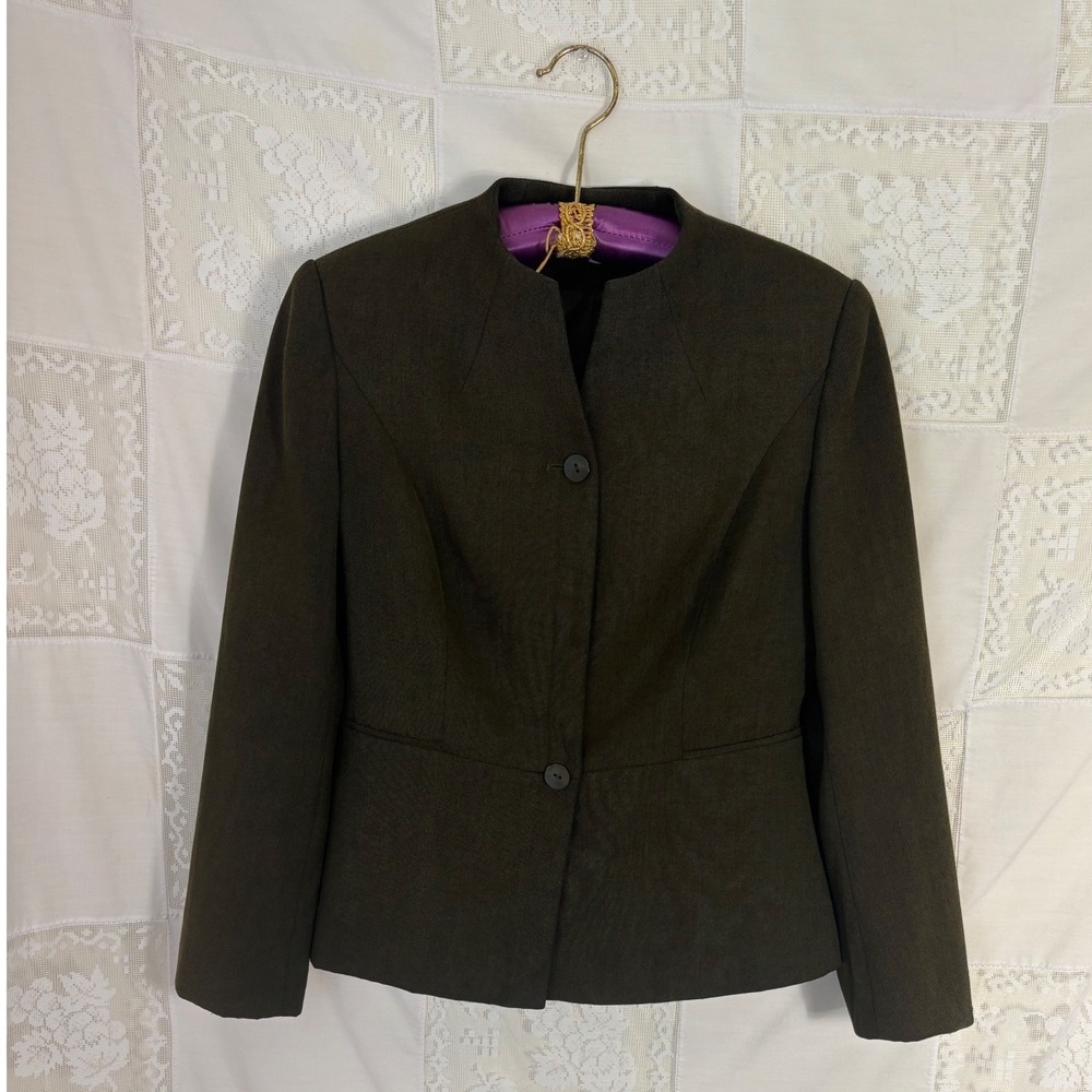 VTG Army Green Fitted Boho Chic Indie Goth Jacket Size‎ S-M